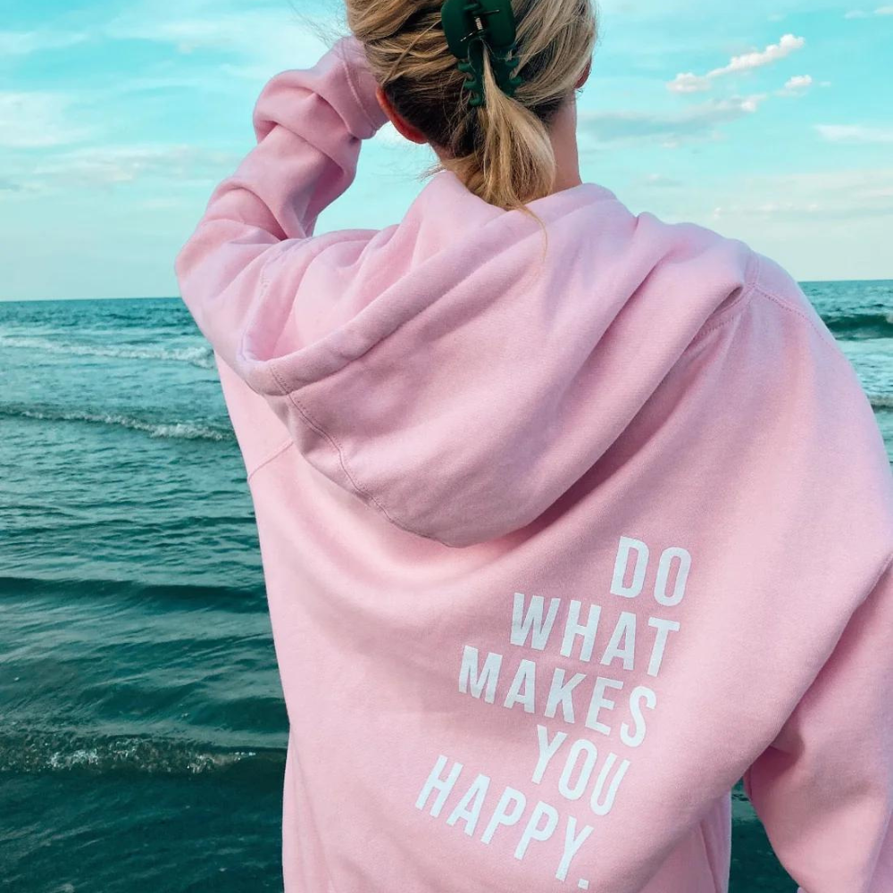 Damen Kapuzenpullover mit Textdruck – Lässiger Motivations-Hoodie für Alltag und Freizeit