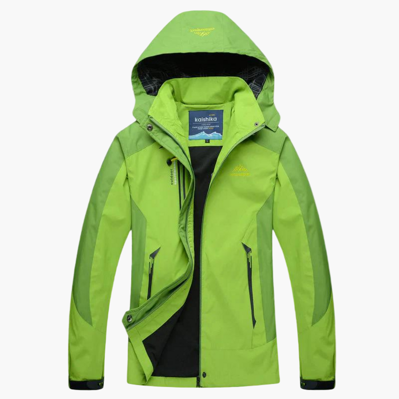 Damen Outdoor Wanderjacke mit Kapuze – Atmungsaktiv, Wind- & Wasserdicht, Ideal für Trekking & Camping