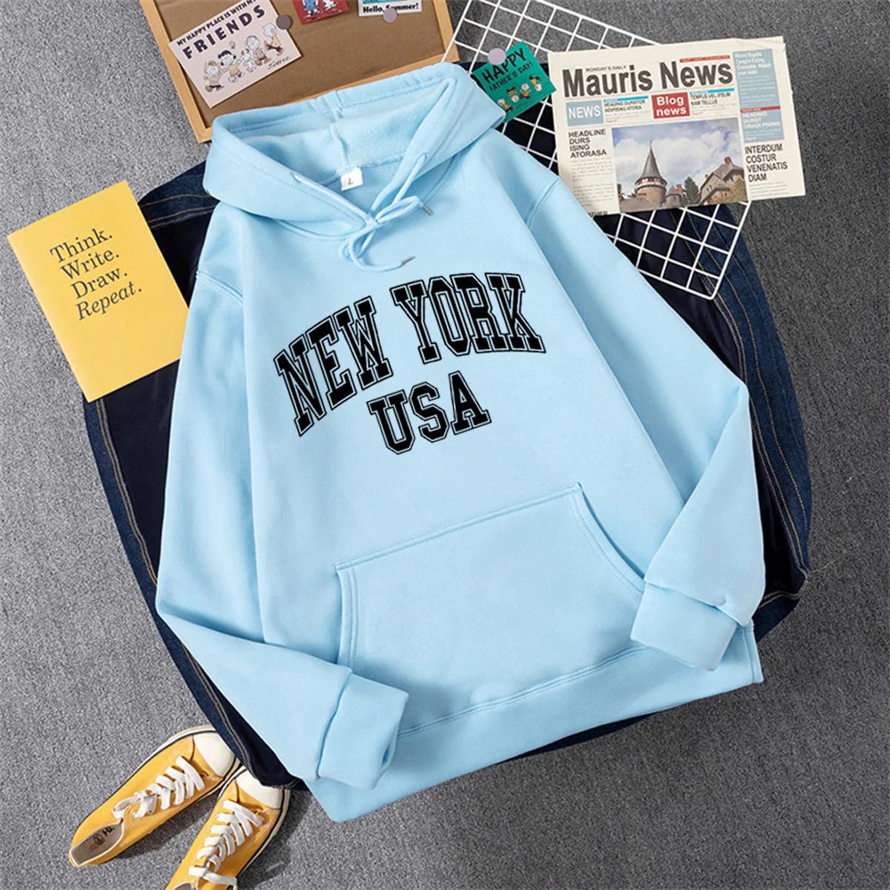 Emily - Kapuzenpullover mit New York Schriftzug