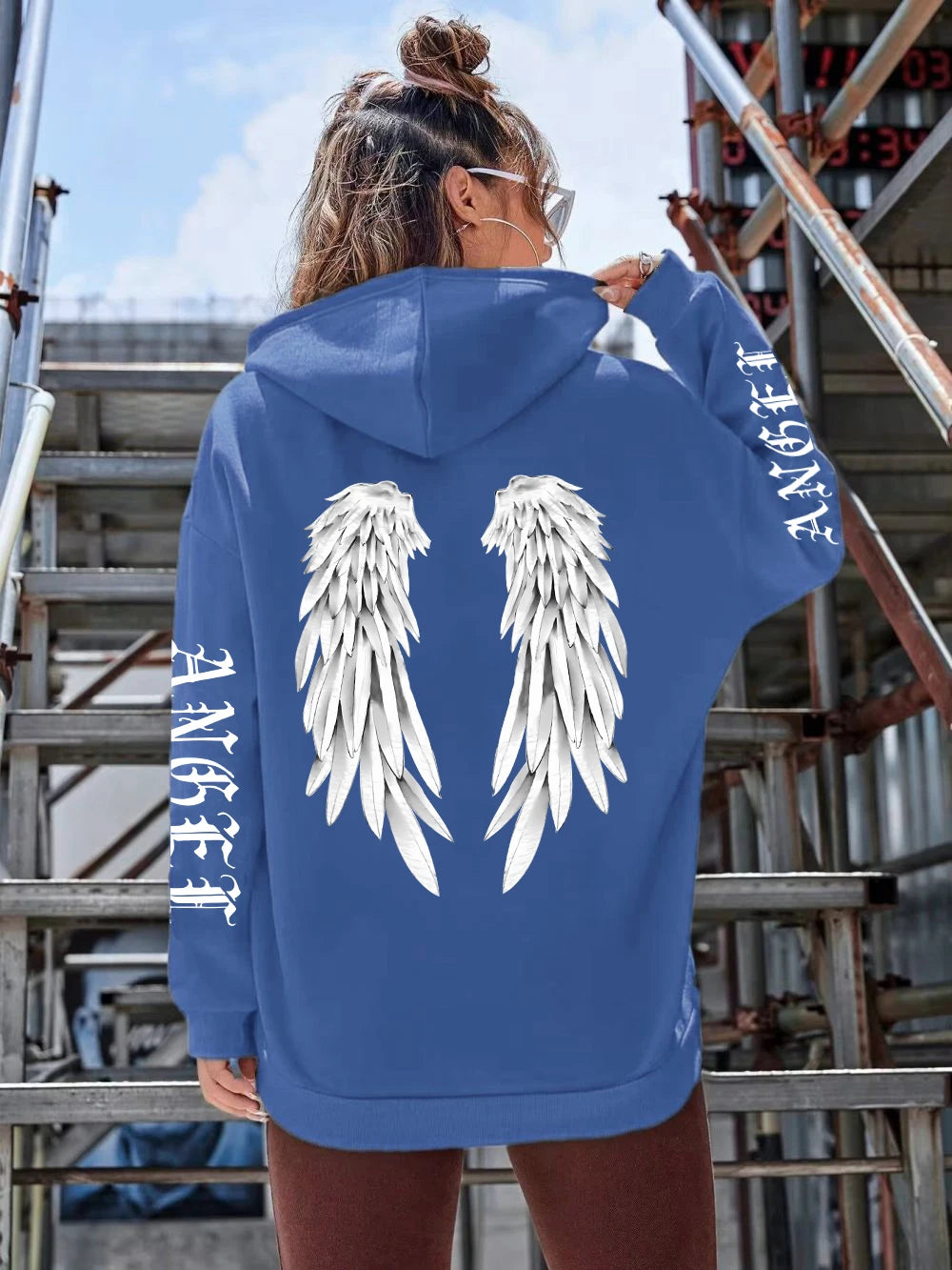 Isabelle - Fleece-Kapuzenjacke mit Engelsflügeln