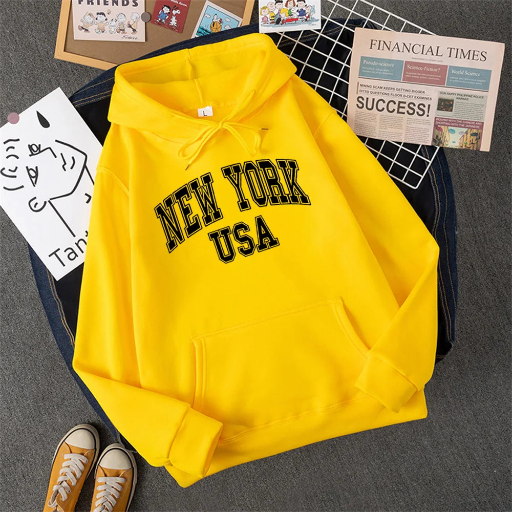 Emily - Kapuzenpullover mit New York Schriftzug