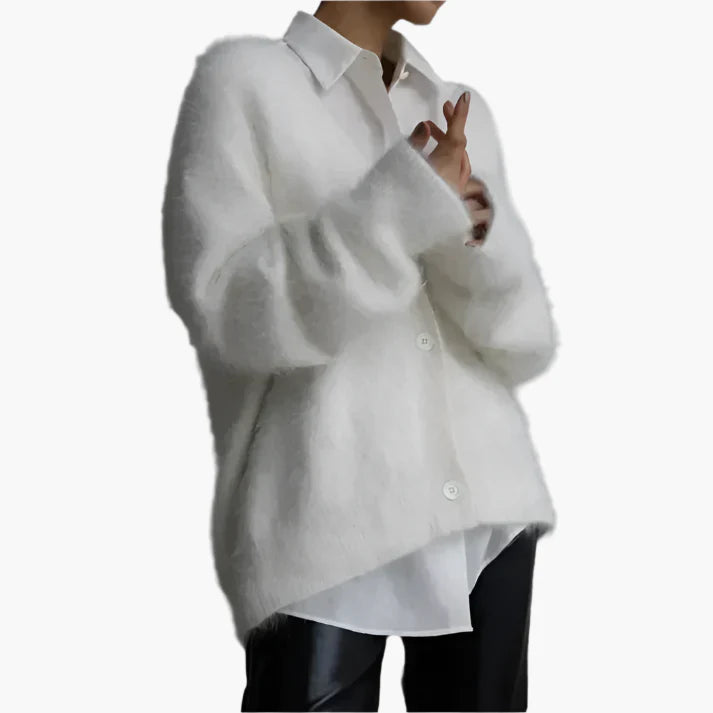Damen Luxus Cardigan – Moderner Oversize Strickpullover für stilvolle Eleganz und Komfort