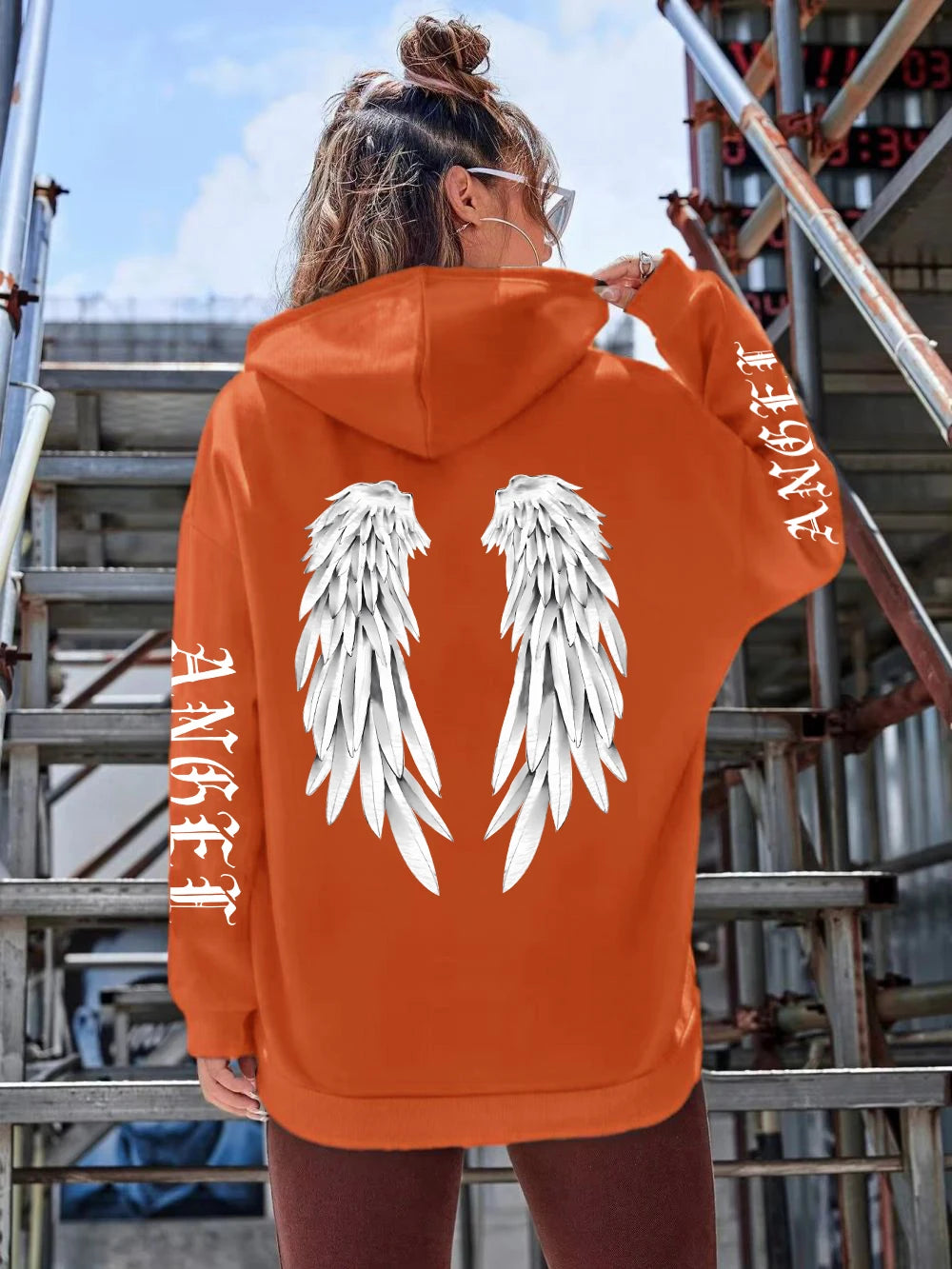 Isabelle - Fleece-Kapuzenjacke mit Engelsflügeln
