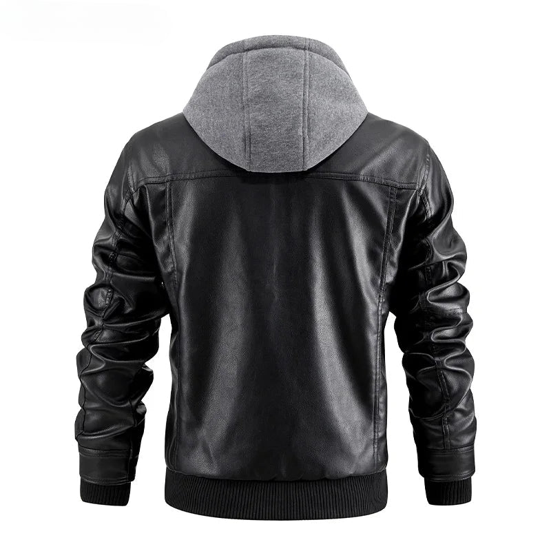 Oliver - Lederjacke mit Kapuze