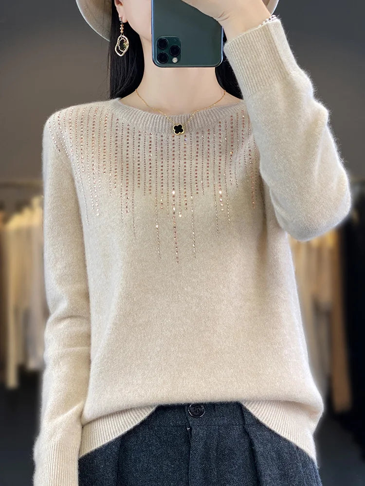 Nelia - Lang Strickweste