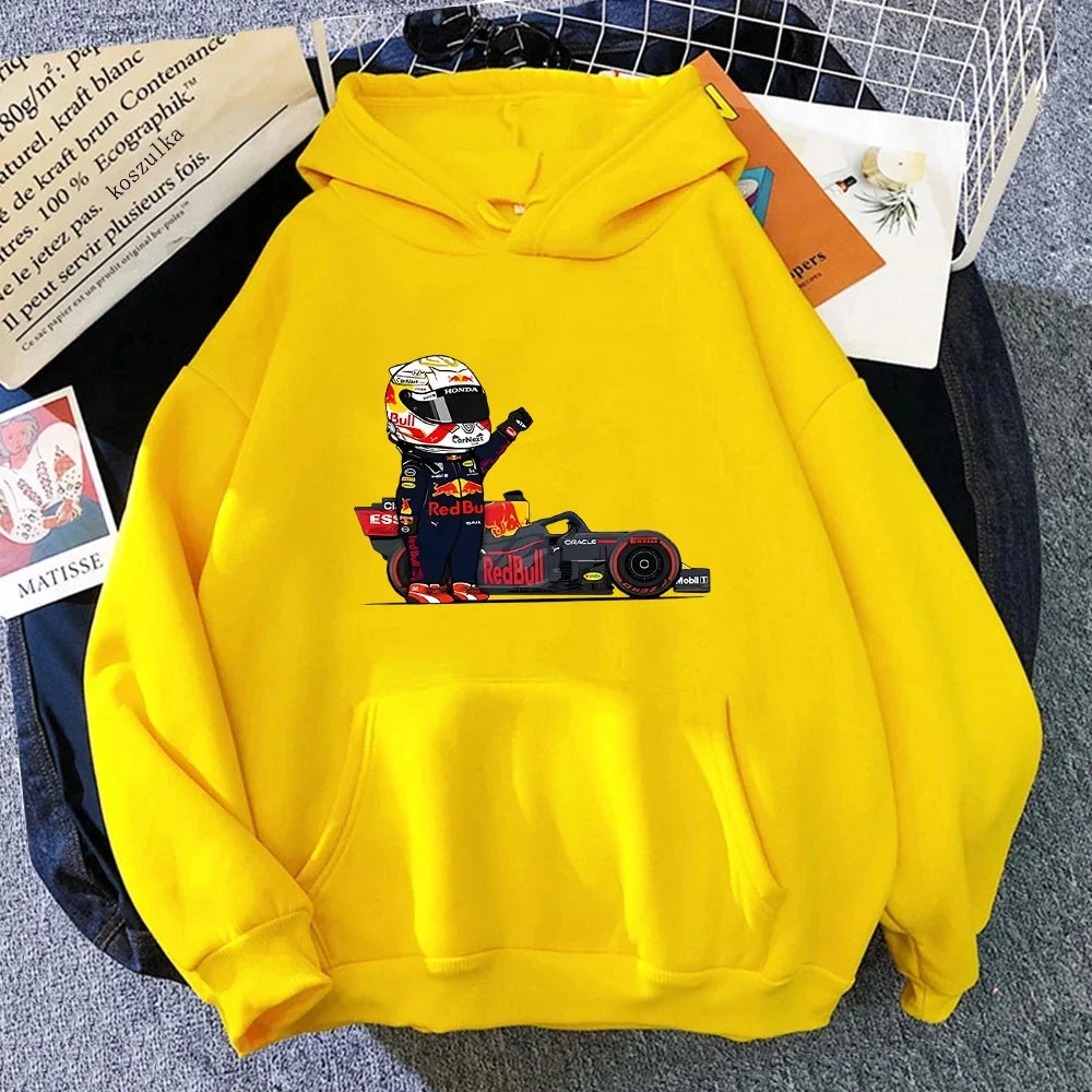 Julian – Unisex Kapuzenpullover mit Rennwagen-Design