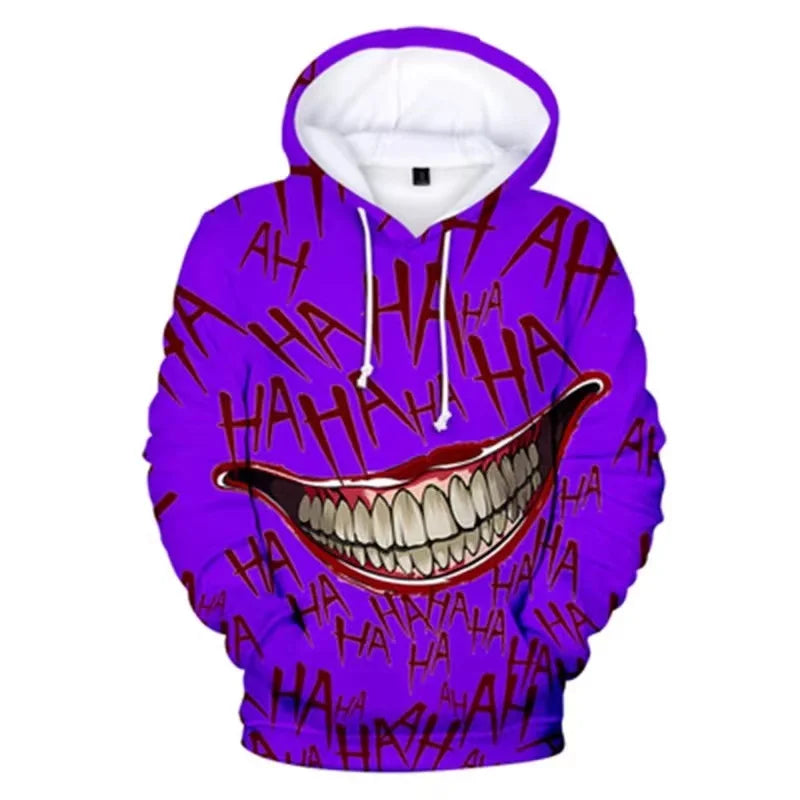 Nils – Kapuzenpullover mit Joker-Lächeln-Print
