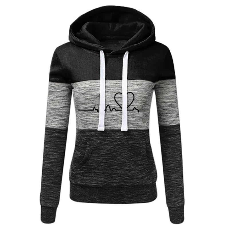 Lina - Fleece-Kapuzenjacke mit Herzlinie