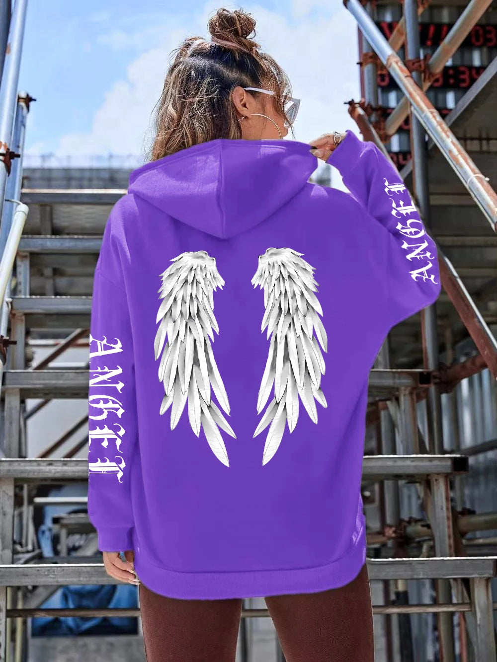 Isabelle - Fleece-Kapuzenjacke mit Engelsflügeln