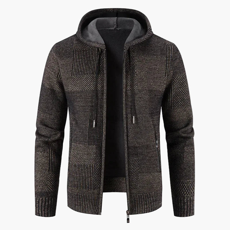 Herren Strickjacke mit Kapuze – Modische Winterjacke für Freizeit & Alltag