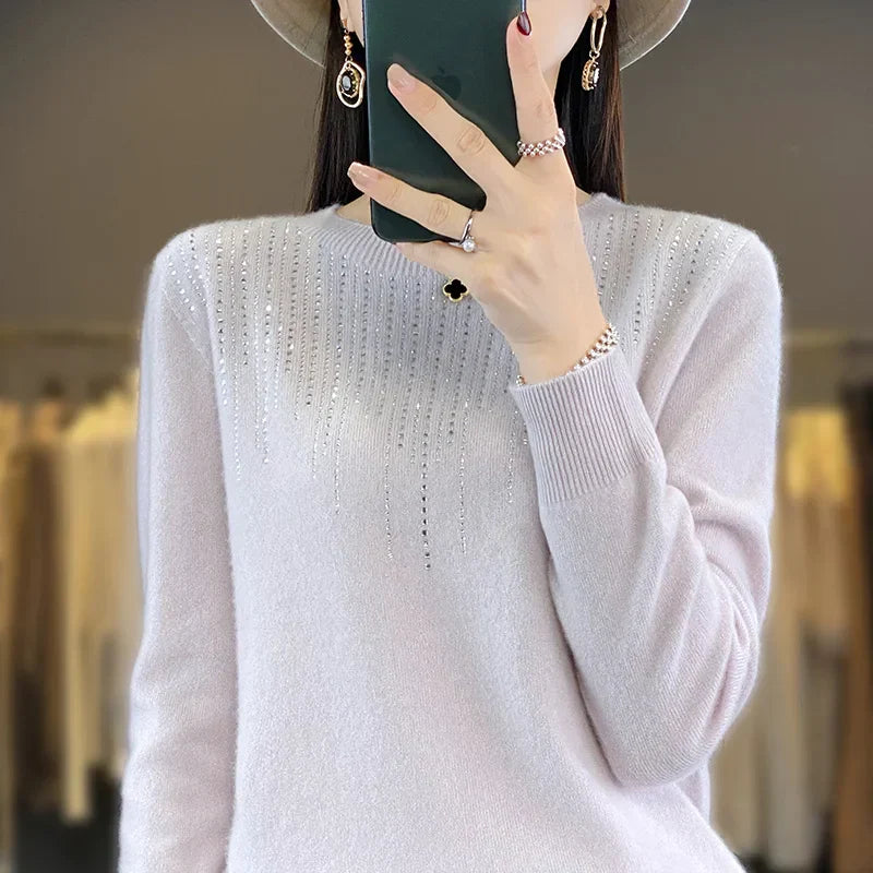 Nelia - Lang Strickweste