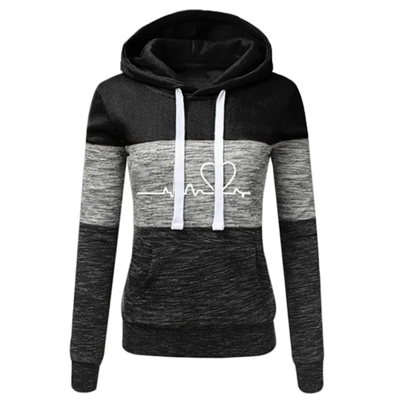 Lina - Fleece-Kapuzenjacke mit Herzlinie