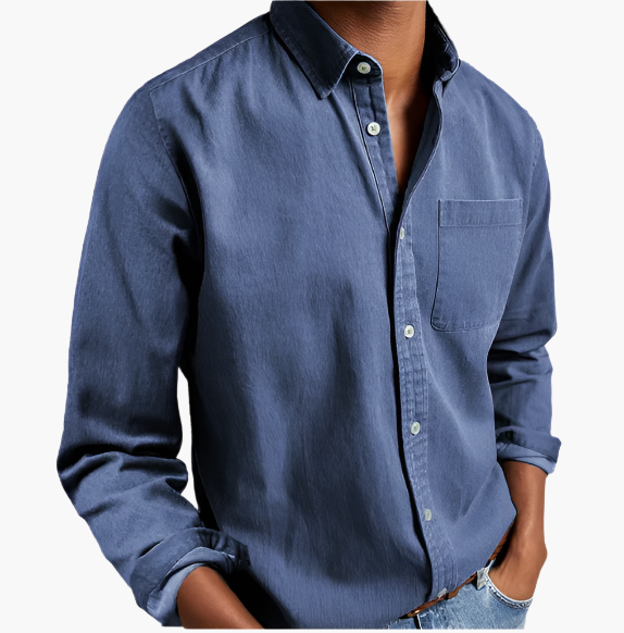 Herren Freizeithemd Denim | Klassisches Button-Down für Alltag und Büro