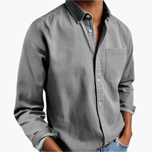 Herren Freizeithemd Denim | Klassisches Button-Down für Alltag und Büro