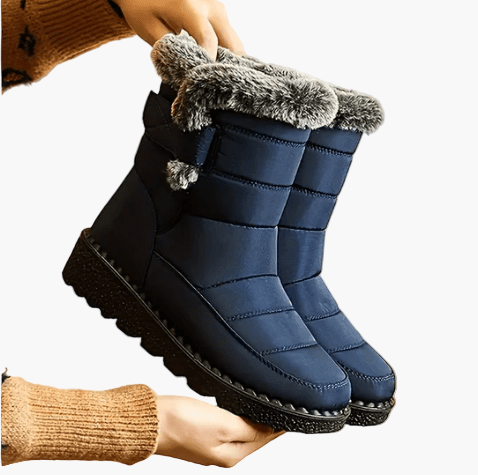 Damen Winterstiefel Wasserdicht mit Warmfutter und Rutschfester Sohle – Elegante Outdoor Schneestiefel