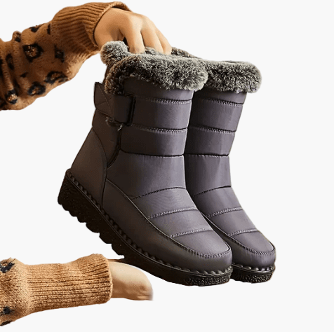 Damen Winterstiefel Wasserdicht mit Warmfutter und Rutschfester Sohle – Elegante Outdoor Schneestiefel