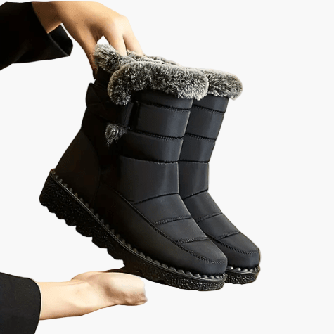 Damen Winterstiefel Wasserdicht mit Warmfutter und Rutschfester Sohle – Elegante Outdoor Schneestiefel