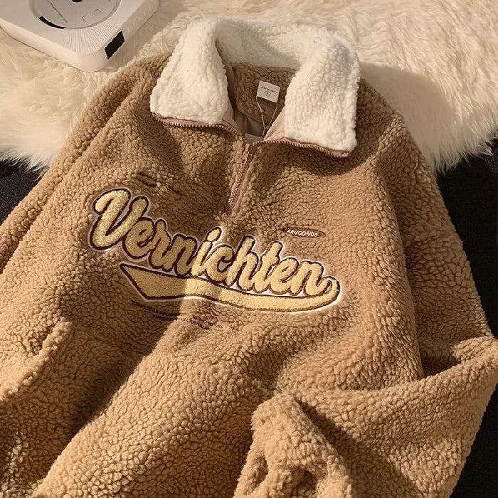 Annabelle - Fleece-Pullover mit Schriftzug