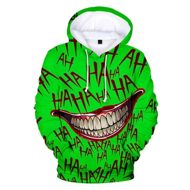 Nils – Kapuzenpullover mit Joker-Lächeln-Print