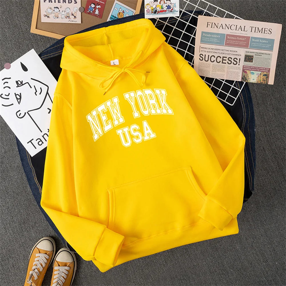 Emily - Kapuzenpullover mit New York Schriftzug