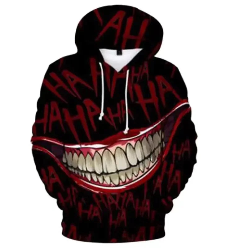 Nils – Kapuzenpullover mit Joker-Lächeln-Print