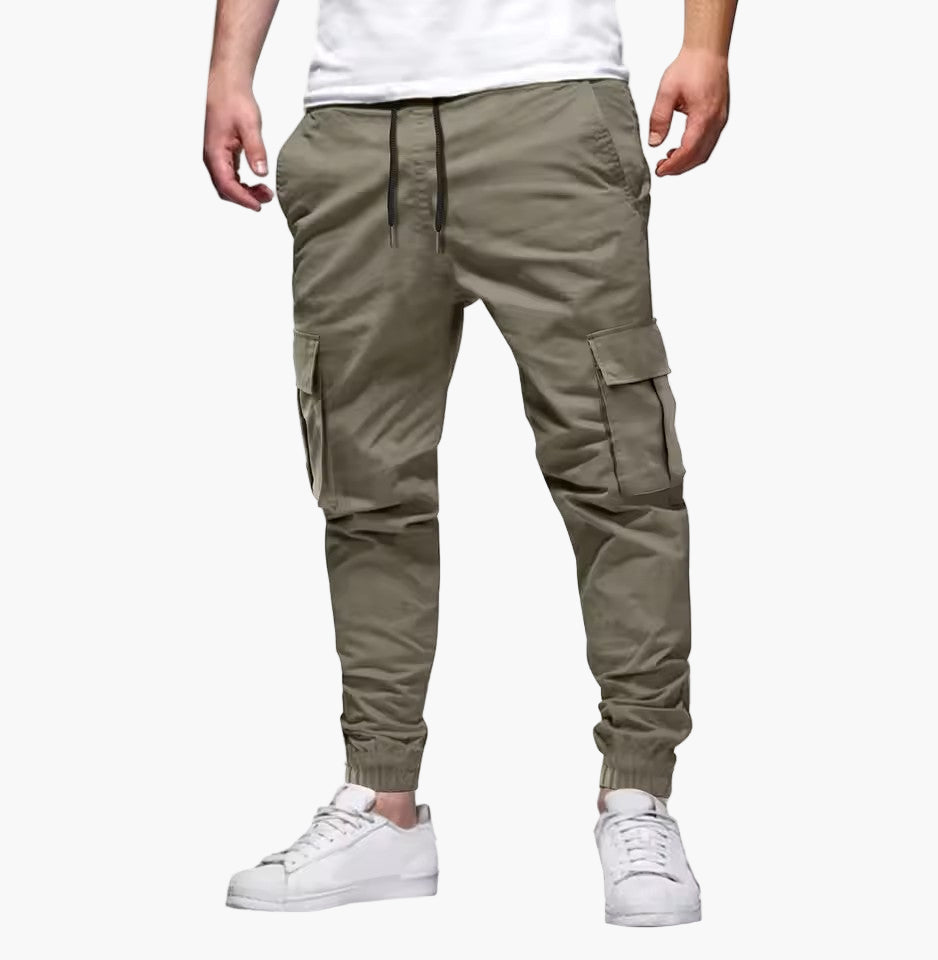 Herren Jogger Cargo Hose – Urban Streetwear Stretch mit Taschen für Freizeit & Outdoor