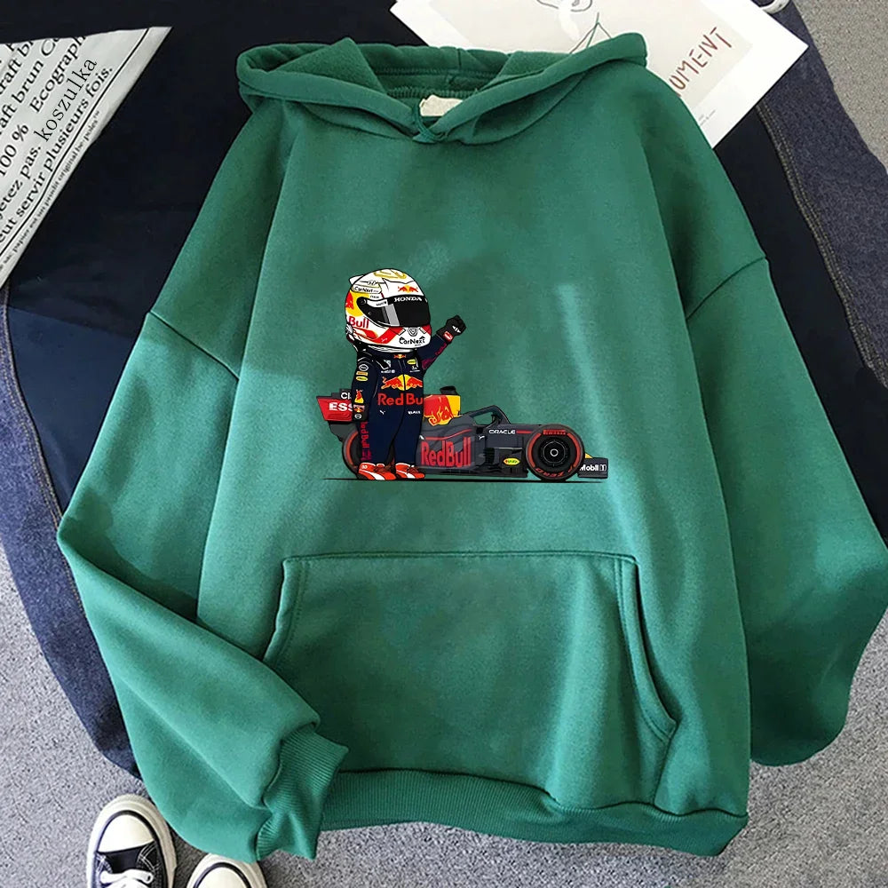 Julian – Unisex Kapuzenpullover mit Rennwagen-Design