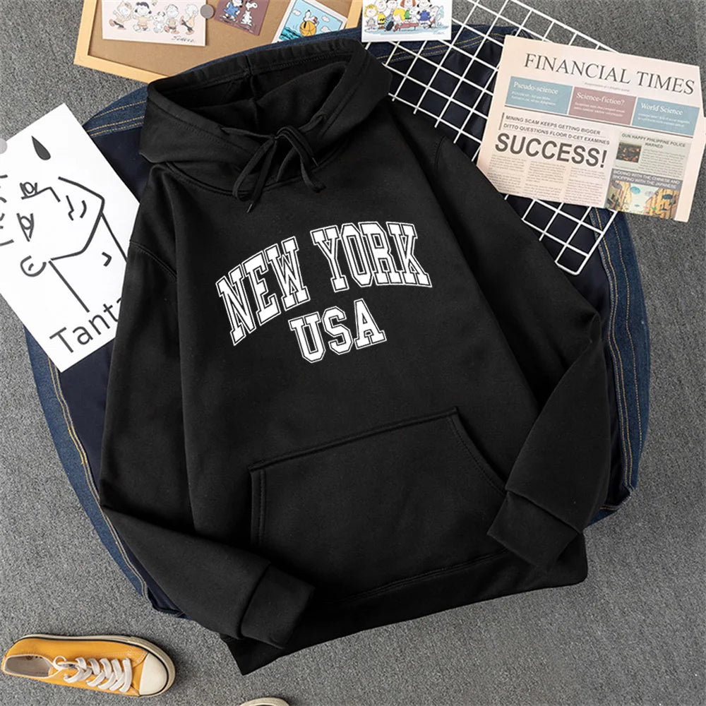 Emily - Kapuzenpullover mit New York Schriftzug