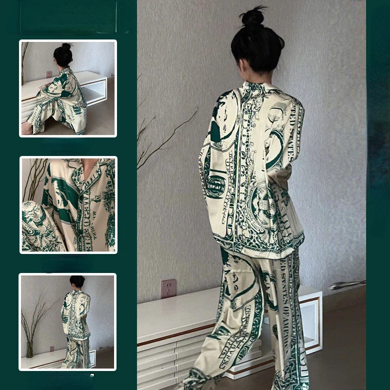 Elena – Luxus Frühlings- und Herbst-Pyjama-Set für Damen