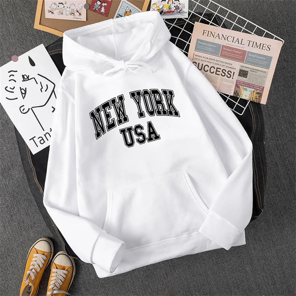 Emily - Kapuzenpullover mit New York Schriftzug