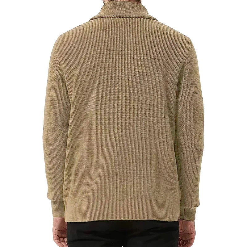 Cardigans en tricot pour hommes, pull décontracté, cardigans monochromes, revers boutonné, veste en tricot, pulls vintage pour hommes, automne, hiver, 2024