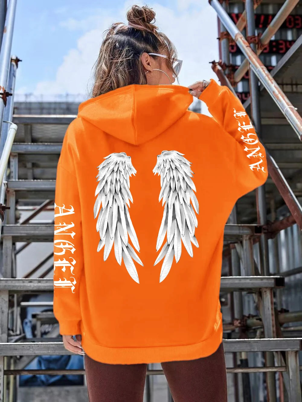 Isabelle - Fleece-Kapuzenjacke mit Engelsflügeln