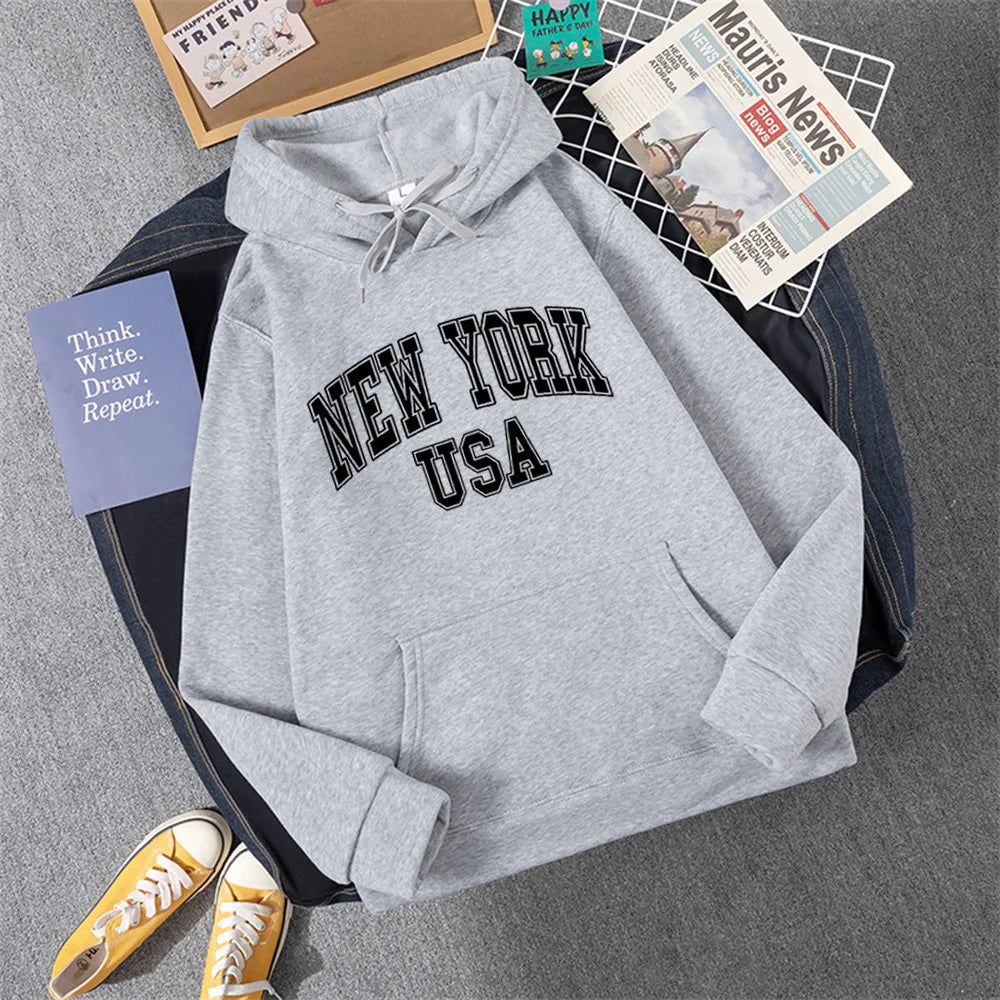 Emily - Kapuzenpullover mit New York Schriftzug