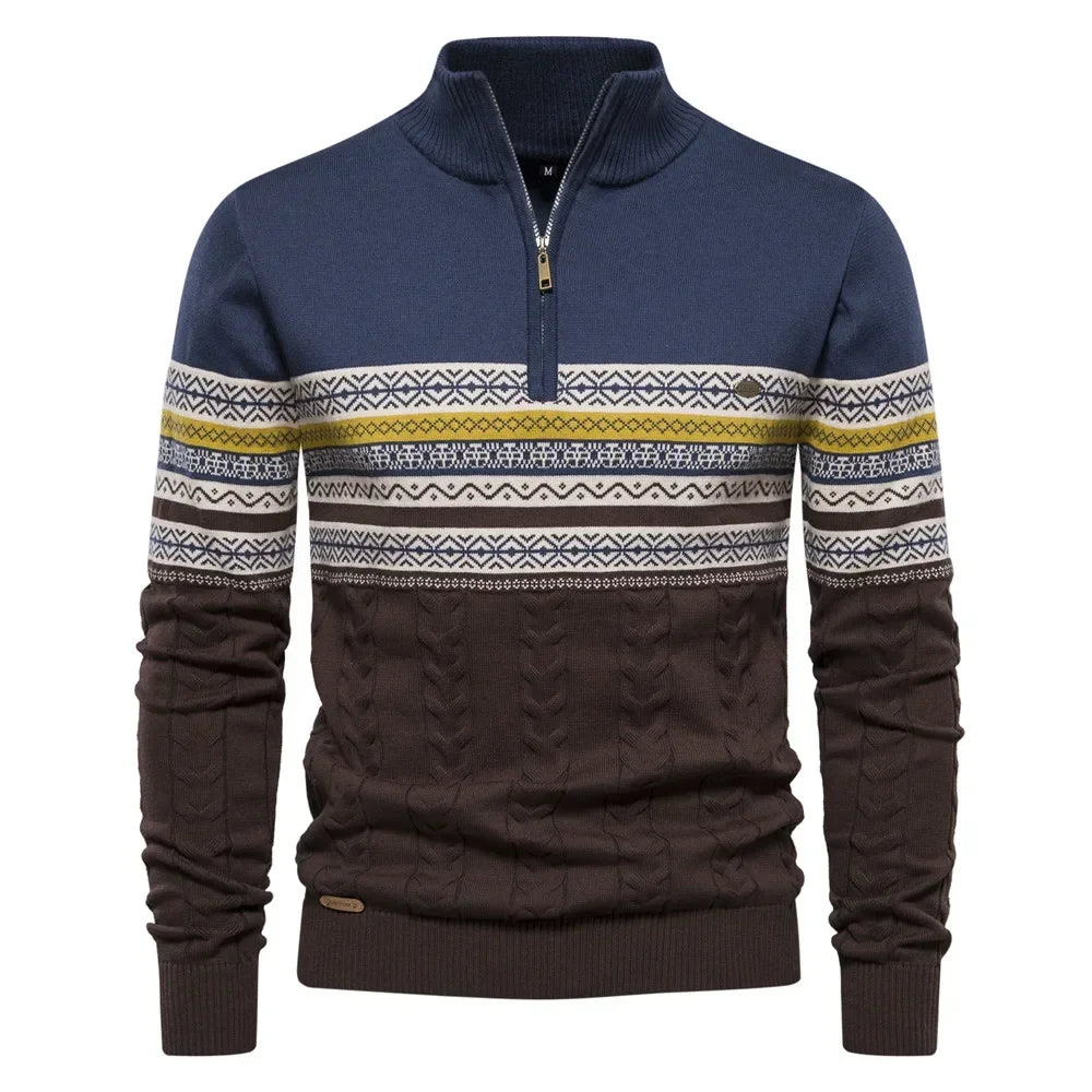 Alexander - Wärmender Strickpullover mit Halbem Rollkragen