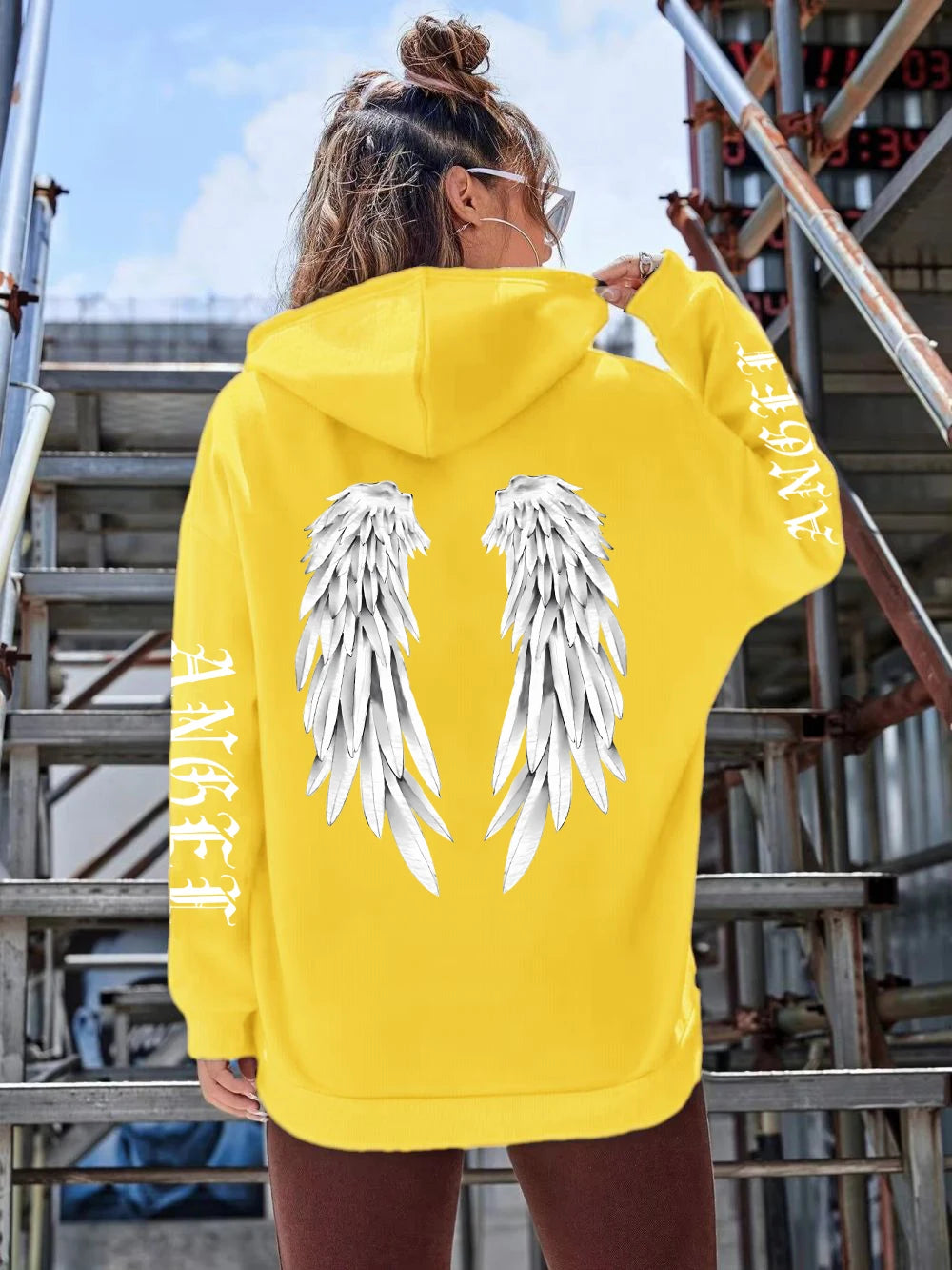 Isabelle - Fleece-Kapuzenjacke mit Engelsflügeln