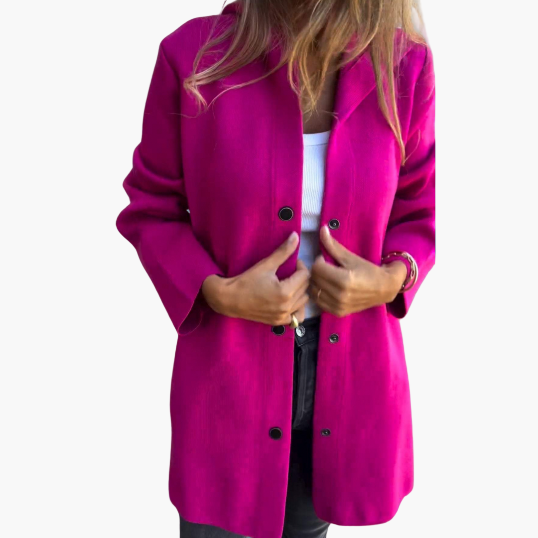 Damen Casual Single-Breasted Kapuzenjacke – Lässige Übergangsjacke mit Kapuze und Knopfverschluss, ideal für Alltag und Freizeit