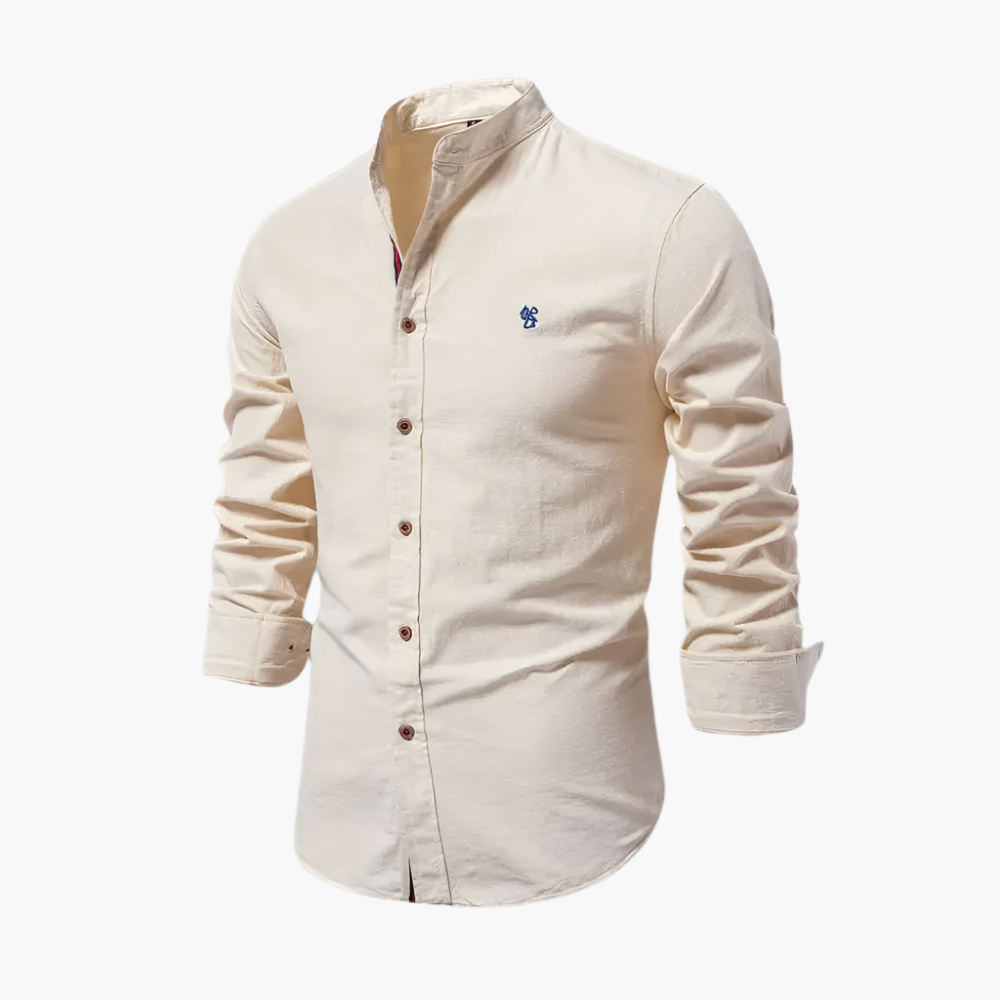 Herren Modernes Langarm Freizeithemd – Stilvolles Polodesign für Alltag & Büro