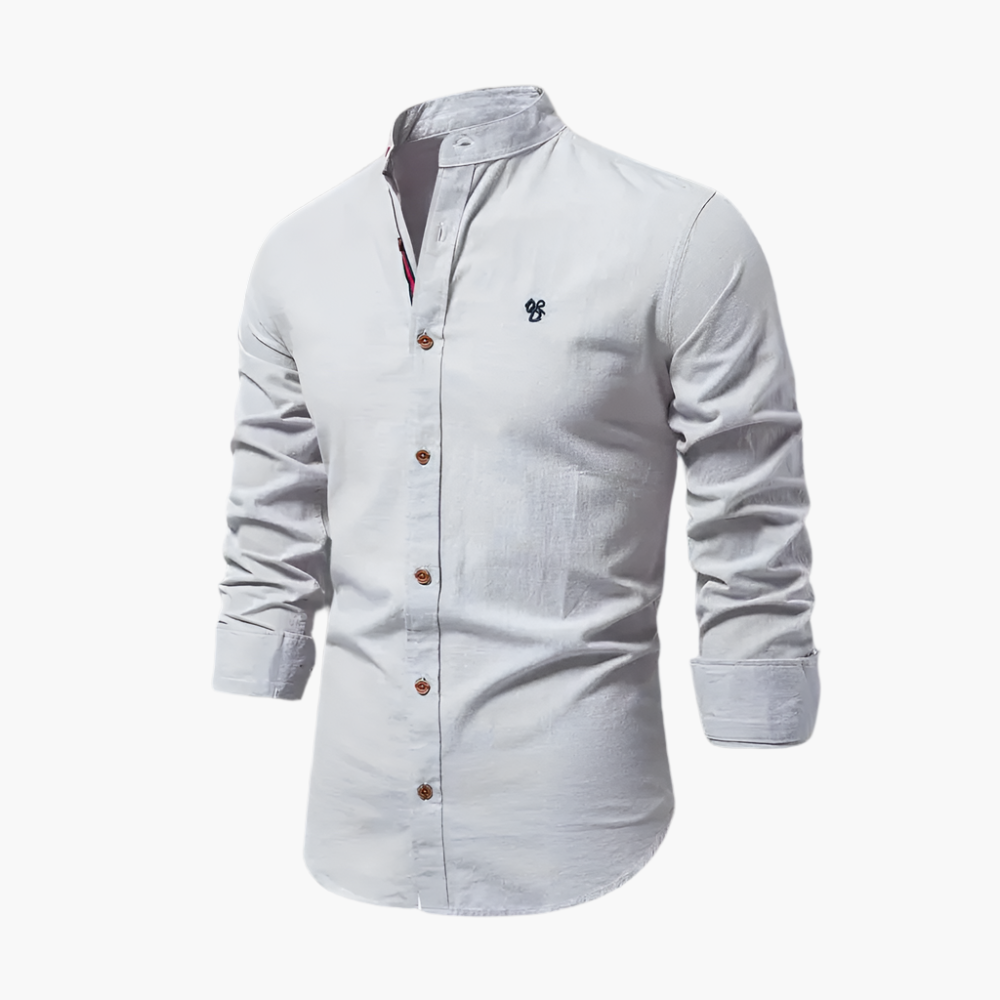 Herren Modernes Langarm Freizeithemd – Stilvolles Polodesign für Alltag & Büro