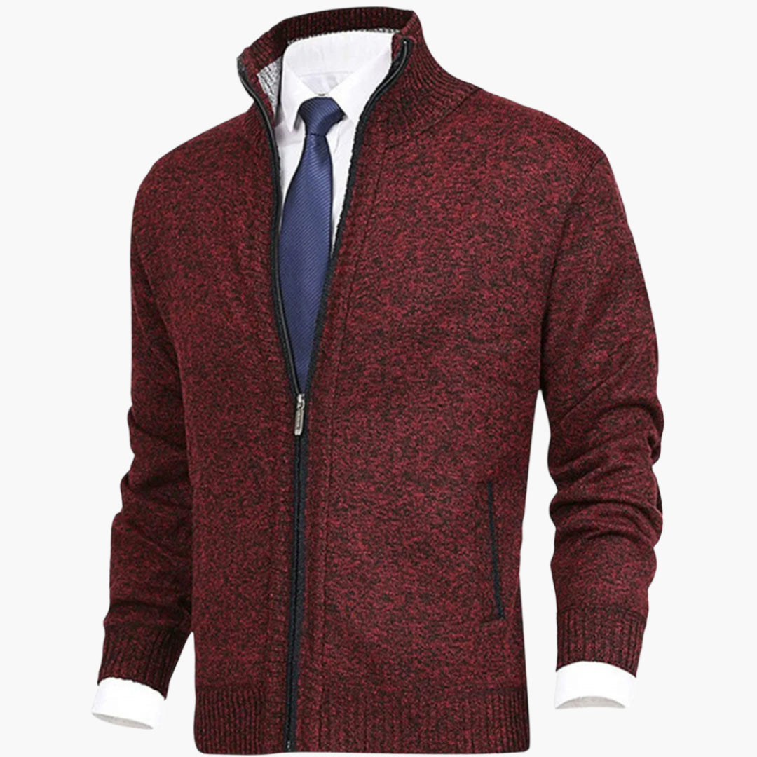 Herren Strickjacke mit Reißverschluss – Elegantes Business Casual Outfit für Alltag und Büro