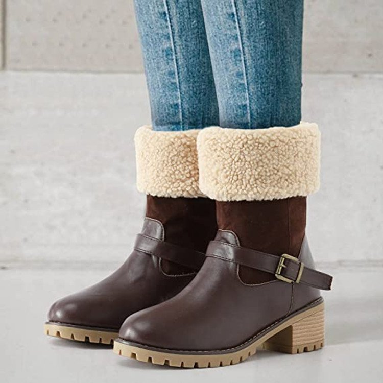 Joy – Damenstiefel mit Schnalle und Chunky-Absatz