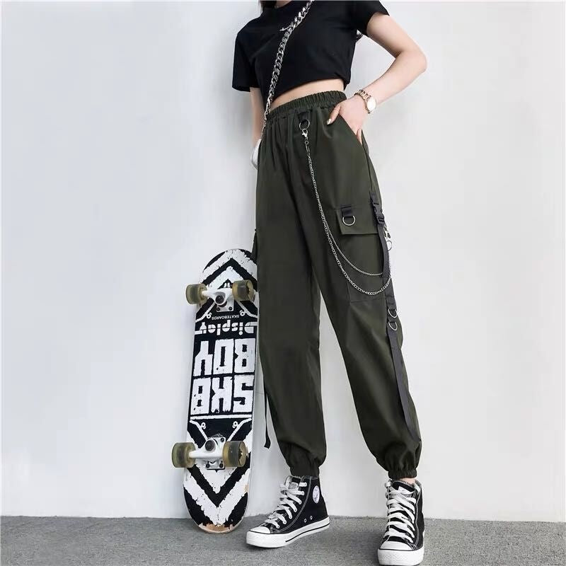 Katy – Damen Haremshose mit Punk-Taschen