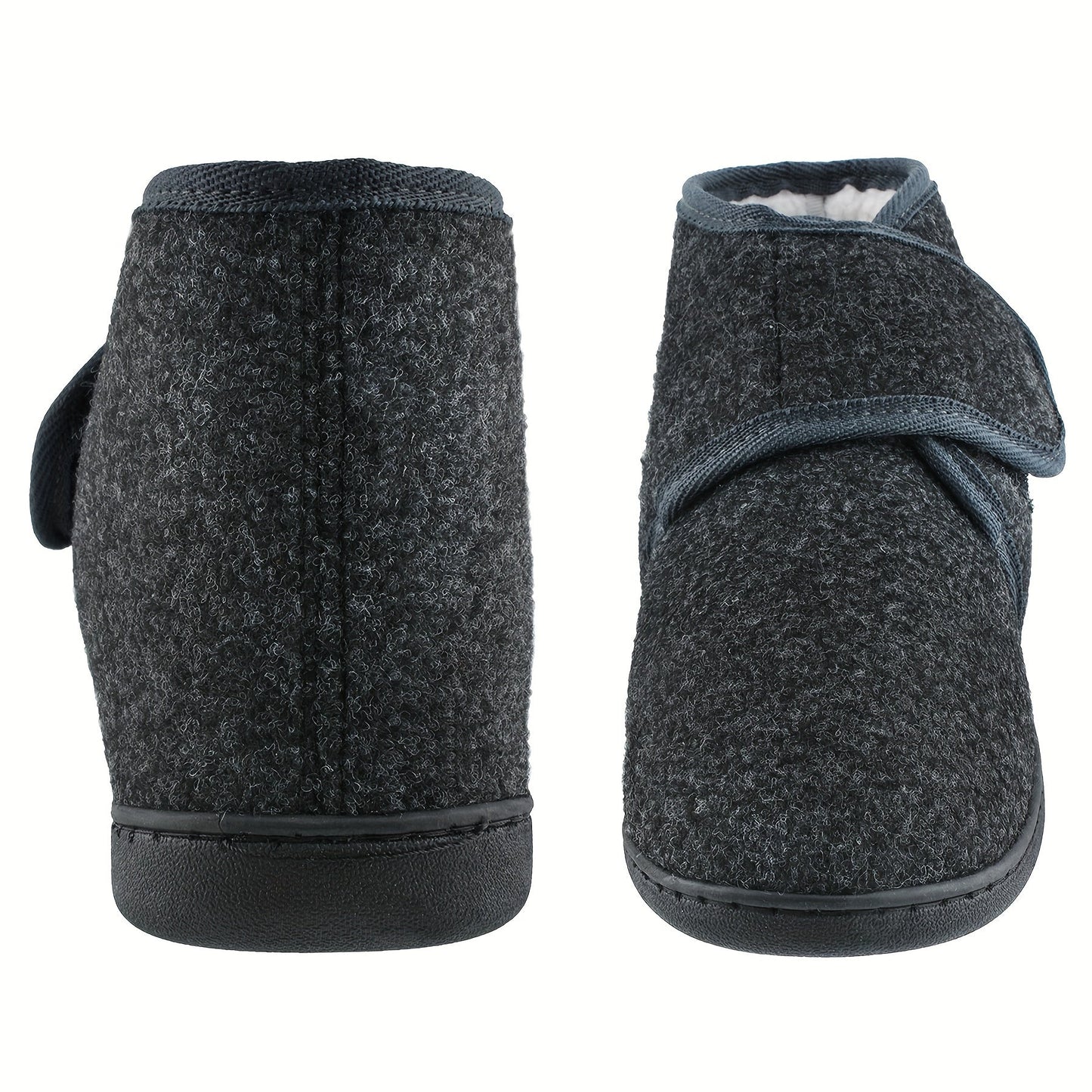 Herren Komfort-Hausschuhe mit Klettverschluss – Vintage Stil für Alltag und Freizeit