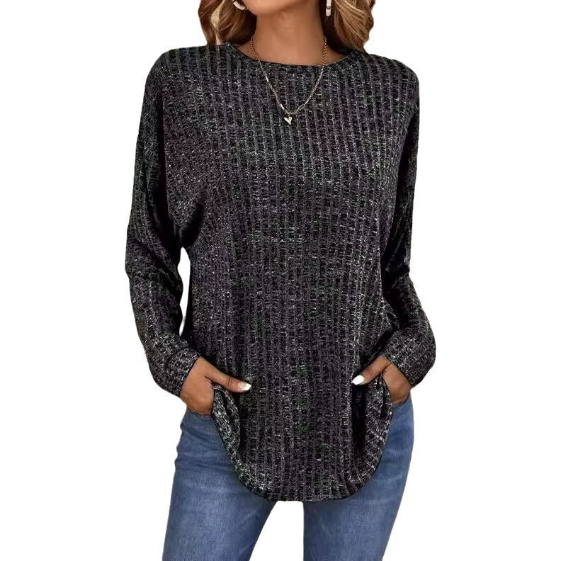 Ian – Herbst Strickpullover mit Rundhalsausschnitt und Streifen