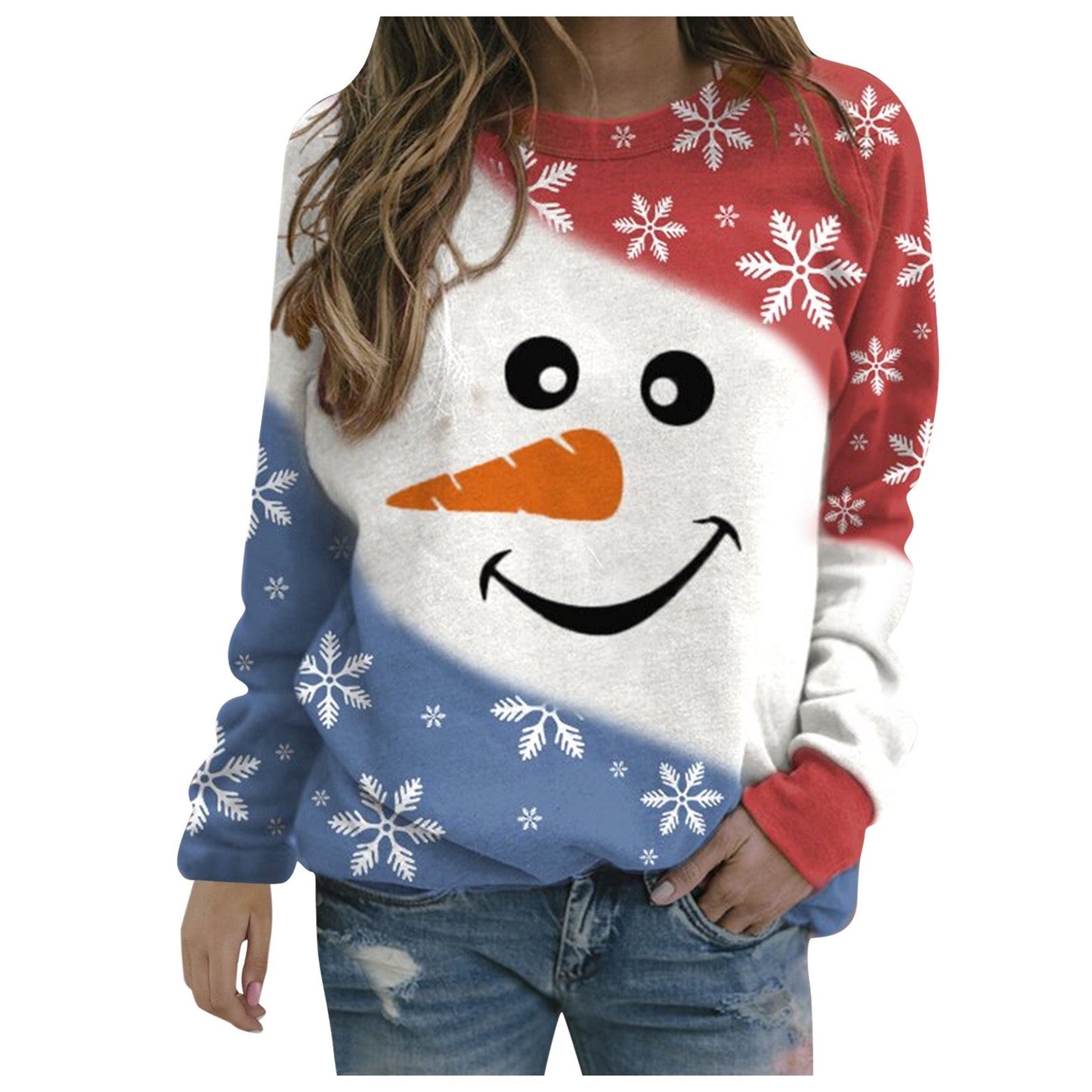Tara – Weihnachtlicher Damenpullover mit Druck