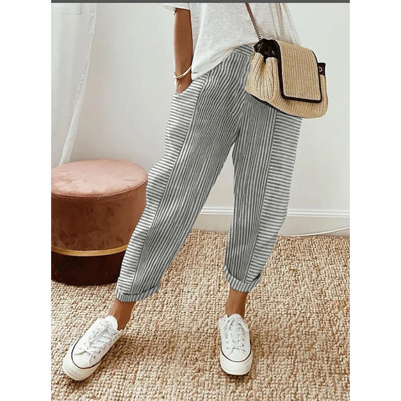 Alice – Gestreifte Damenhose im Sommerstil