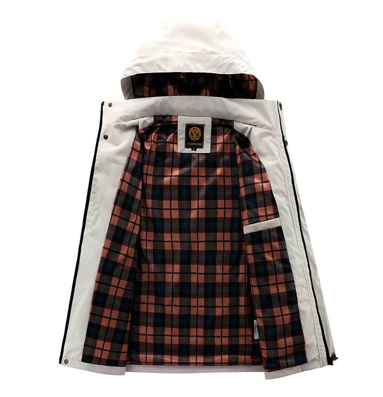 Alan – Winddichte Herrenjacke mit Kapuze und Taschen