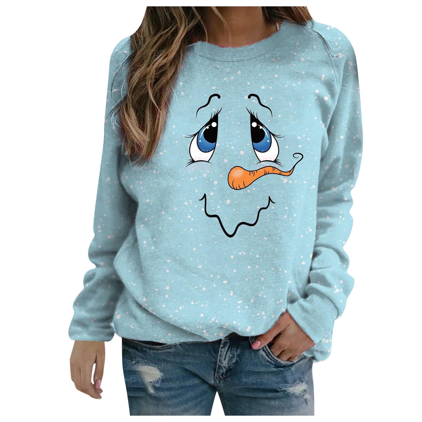 Tara – Weihnachtlicher Damenpullover mit Druck