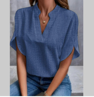 Georgina – Chiffonbluse mit V-Ausschnitt für Damen