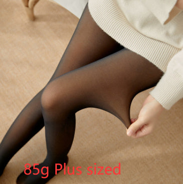 Natalie – Transparent Strumpfhose mit Fleece-Futter