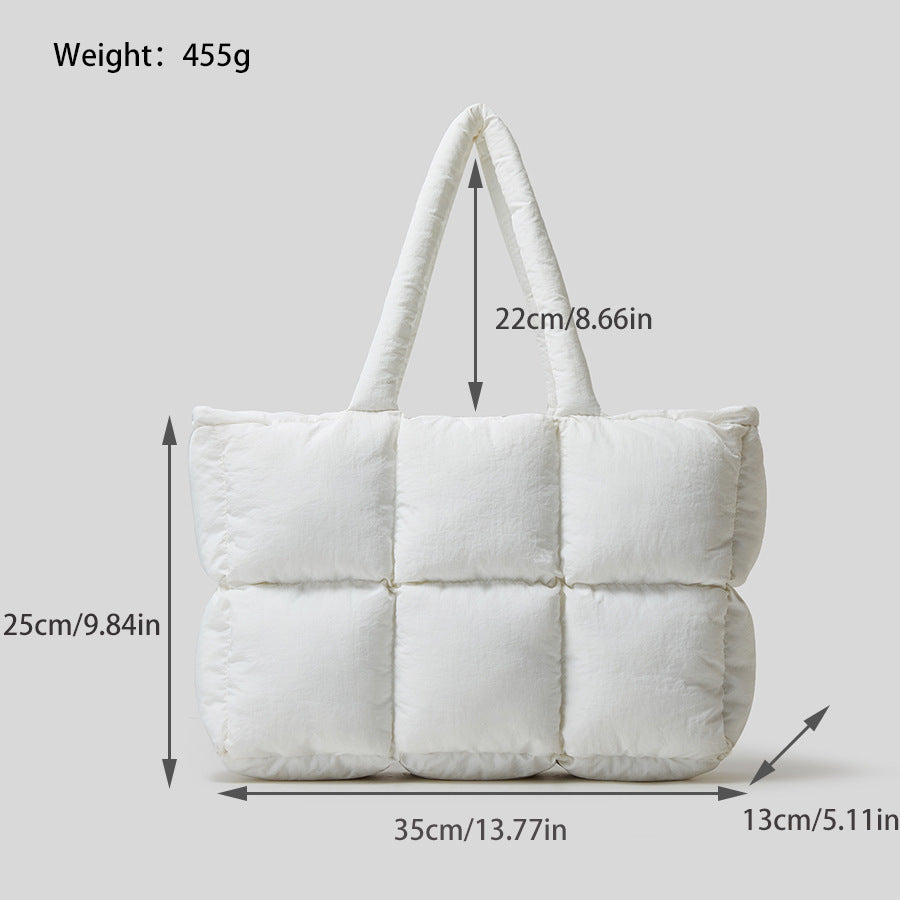 Barbara – Weiche Daunenhandtasche aus Baumwolle
